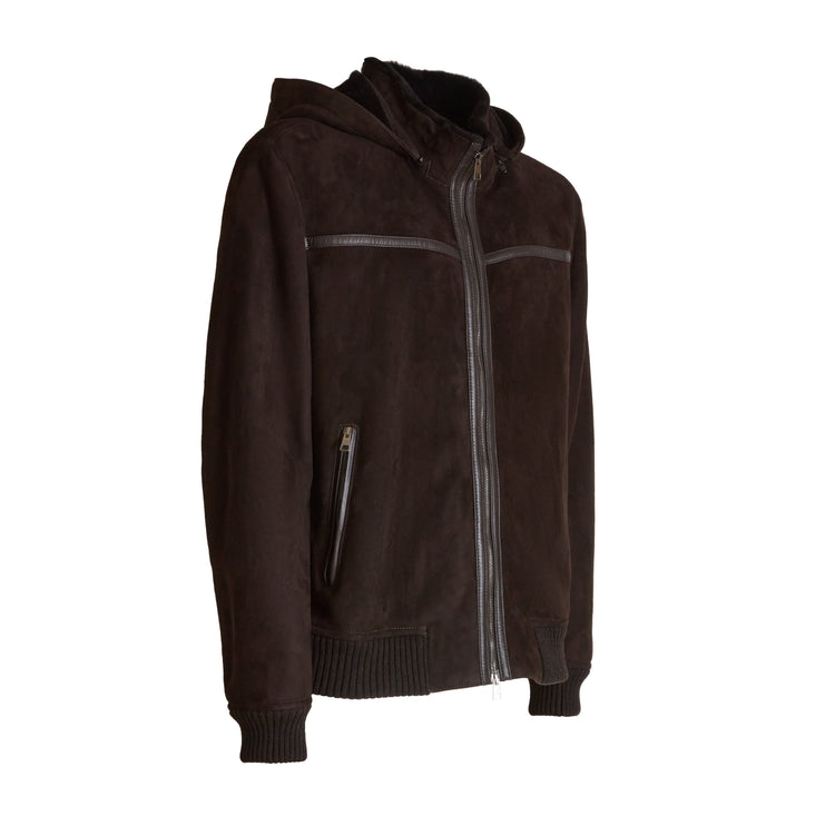 Shearling bomber jacket