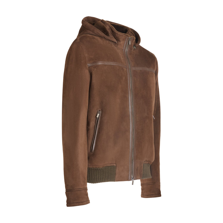 Shearling bomber jacket