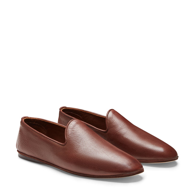 Pantufla de piel para hombre