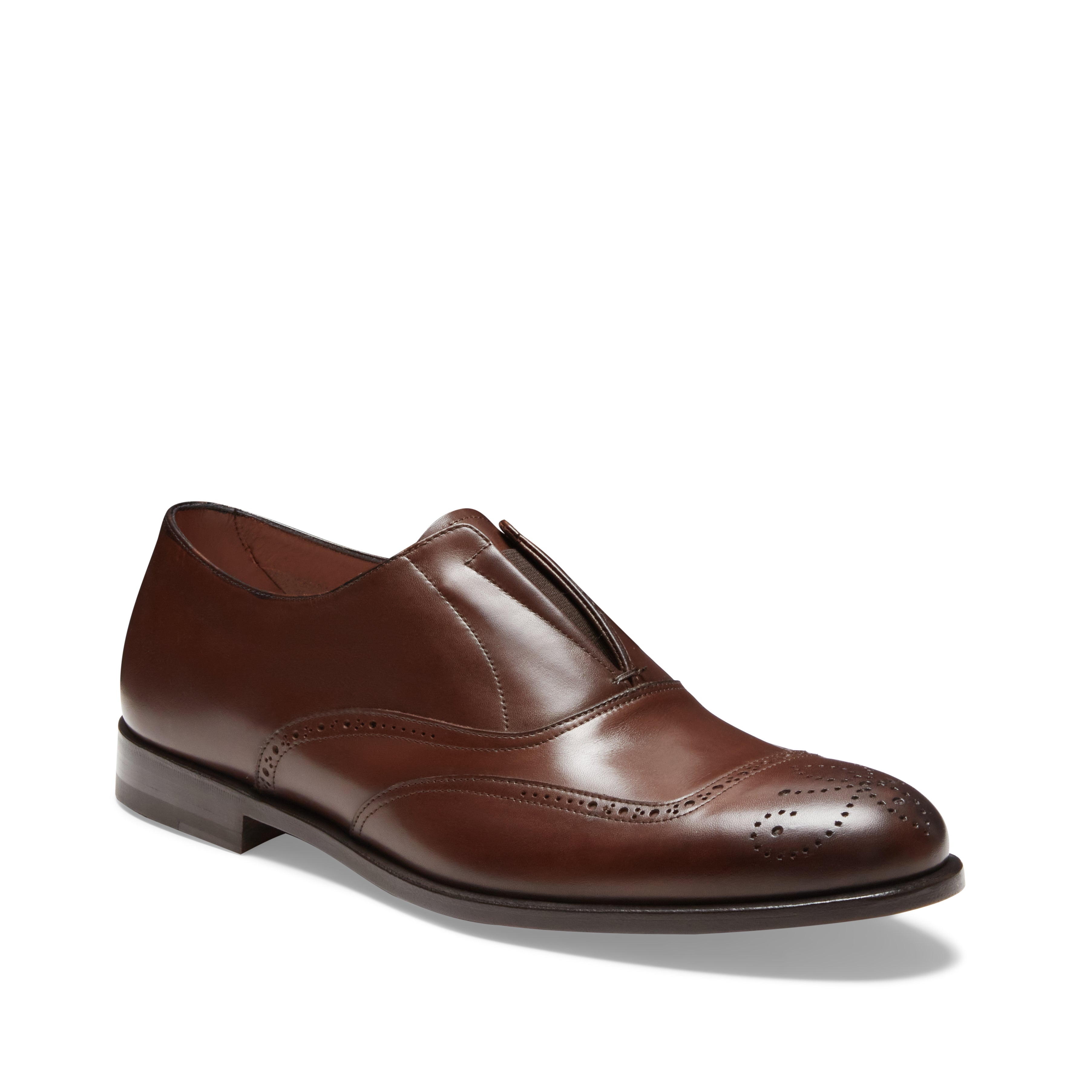 Brown Leather Oxford Brogue - Fratelli Rossetti