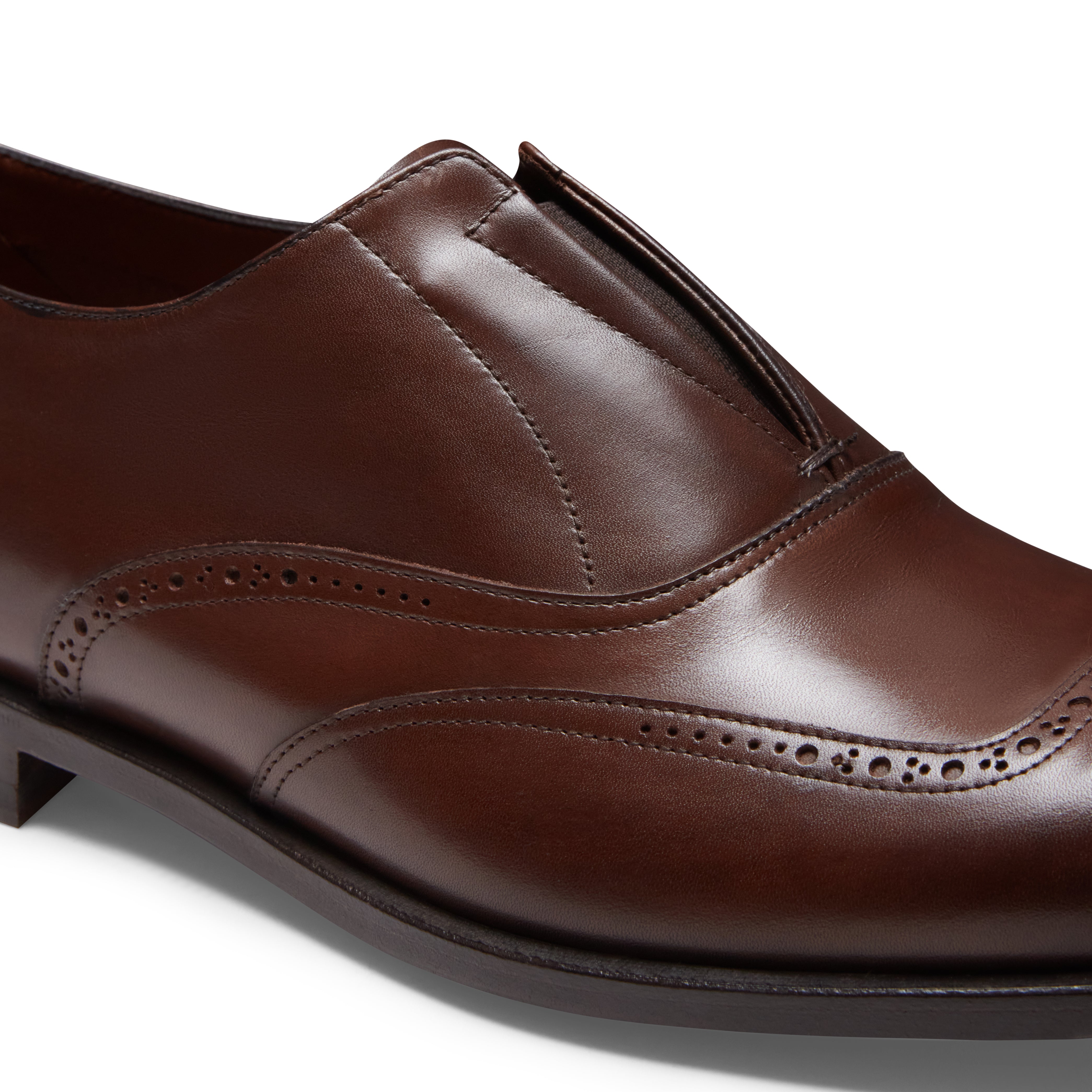 Brown Leather Oxford Brogue - Fratelli Rossetti