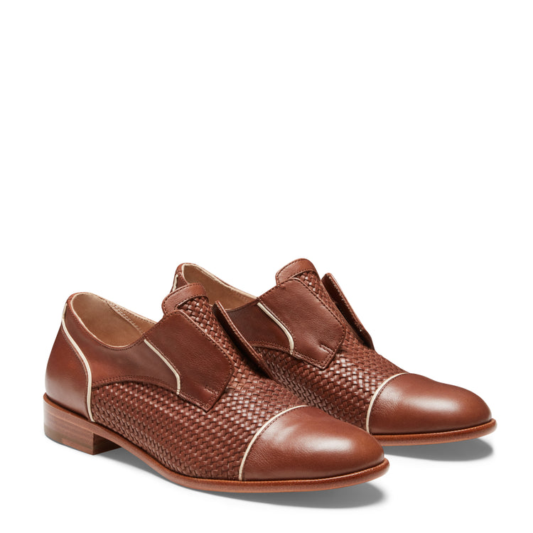 Derby Dandy in pelle intrecciata