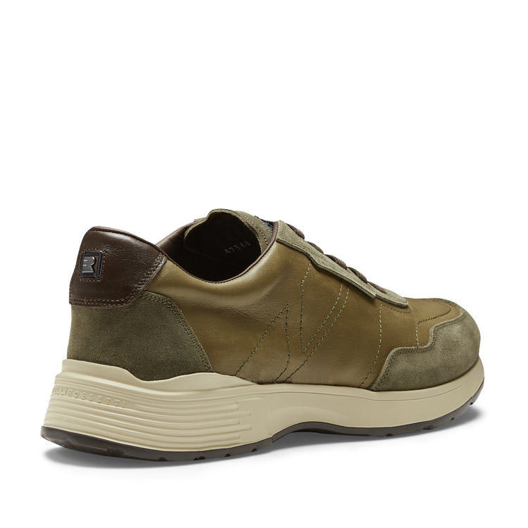 Leather and suede sneaker 