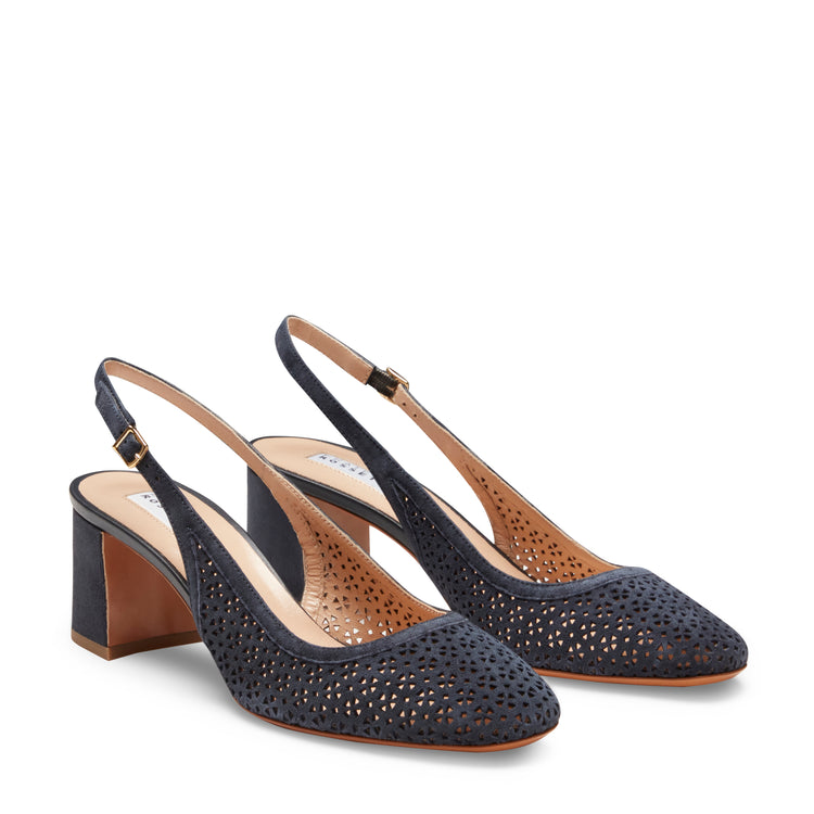 Sandalo sling back in suede