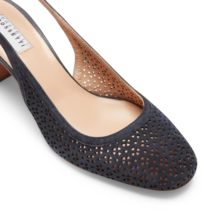 Sandalo sling back in suede