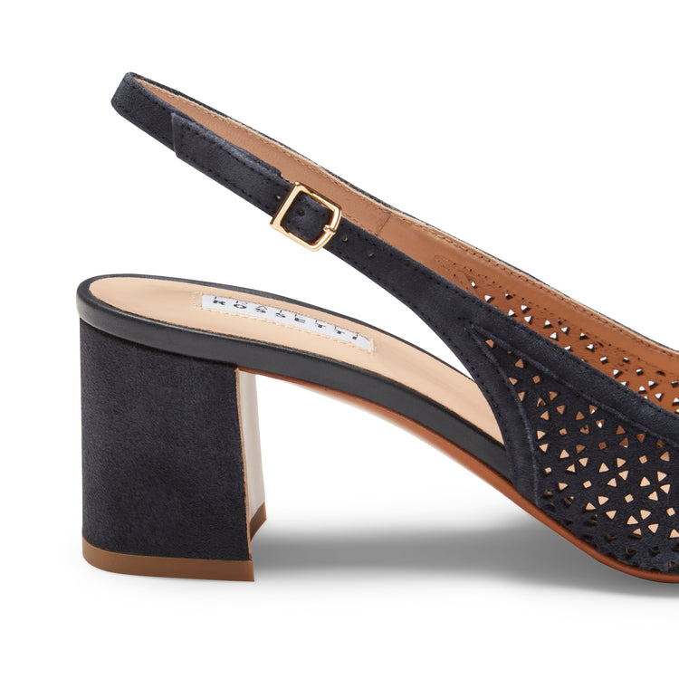 Sandalo sling back in suede