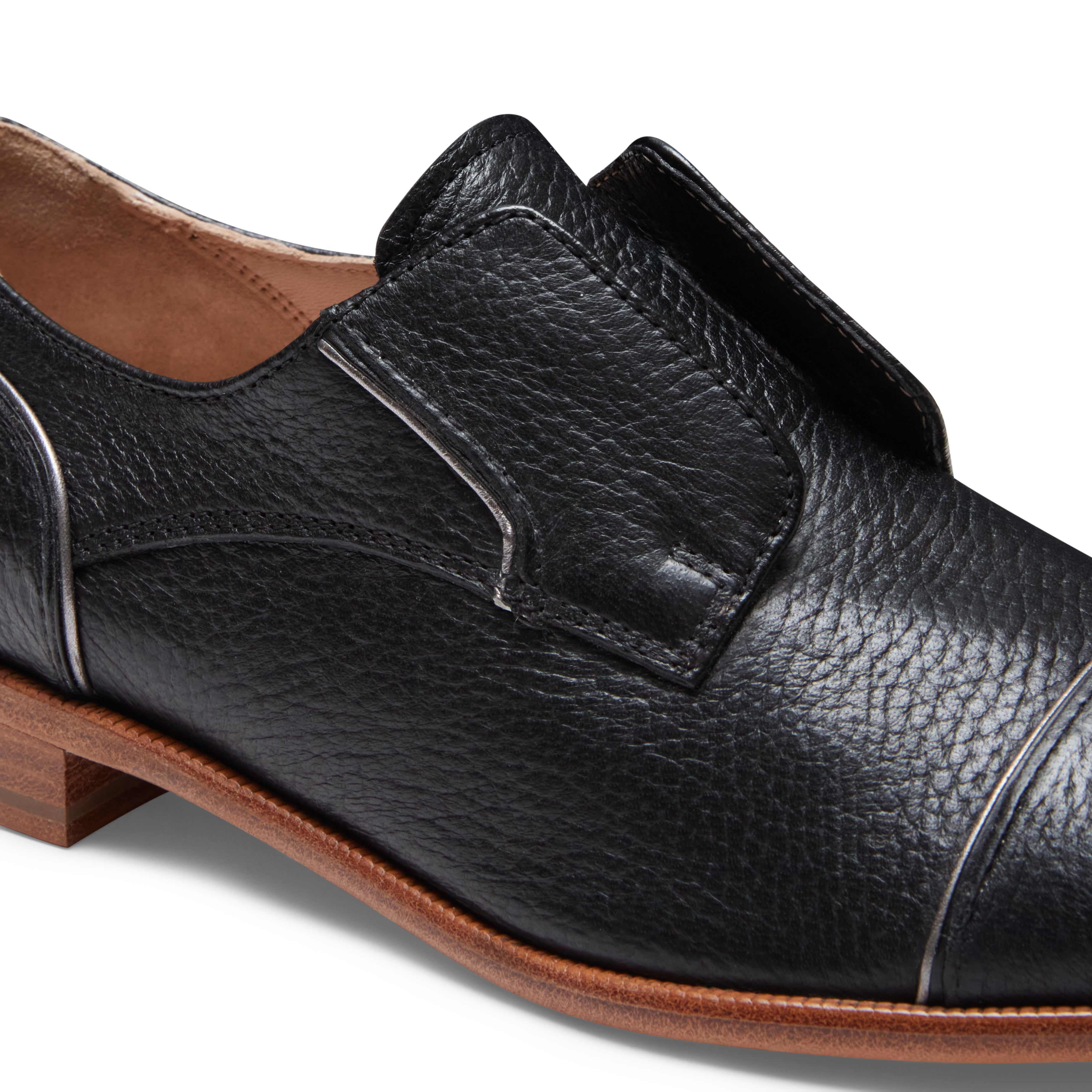 Black leather Dandy Derby shoe - Fratelli Rossetti