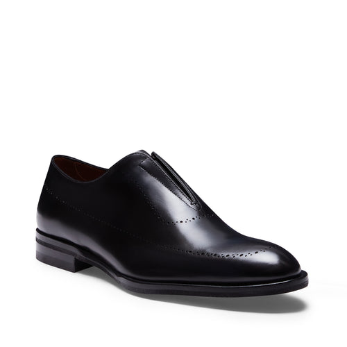 Herrenslipper aus schwarzem Leder