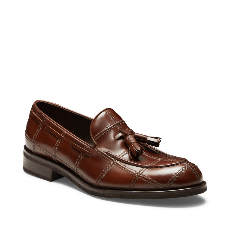 Mocassino Brera Check in pelle da uomo marrone