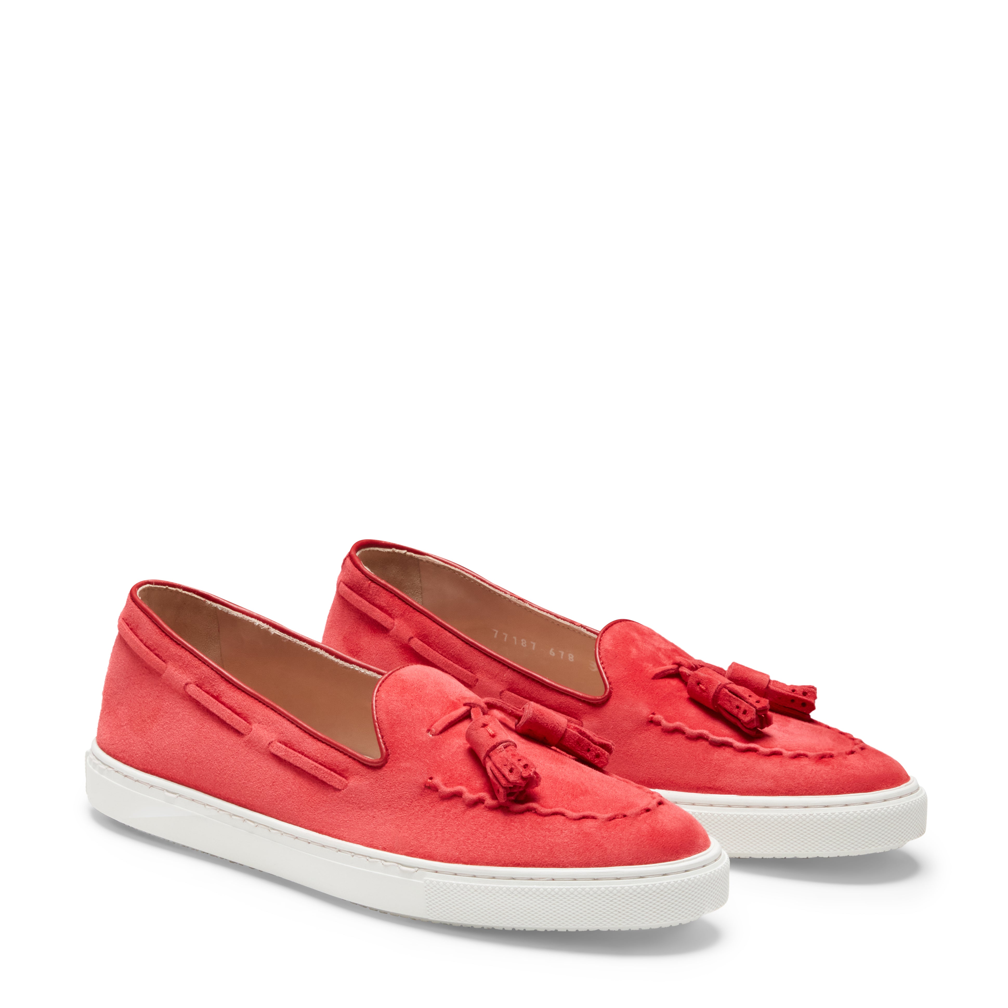 Women's Red Suede Brera Sport Loafer |Fratelli Rossetti