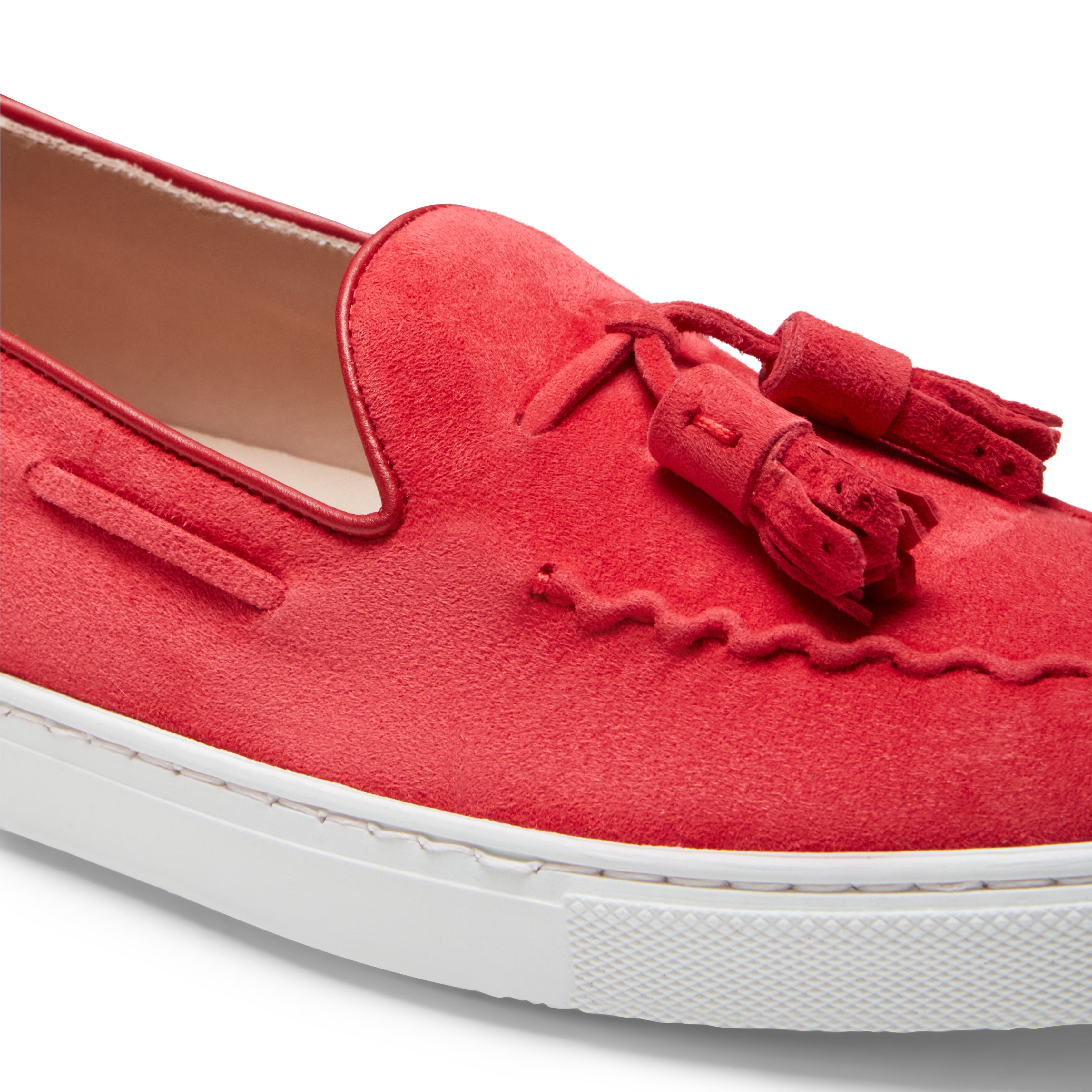 Women's Red Suede Brera Sport Loafer |Fratelli Rossetti