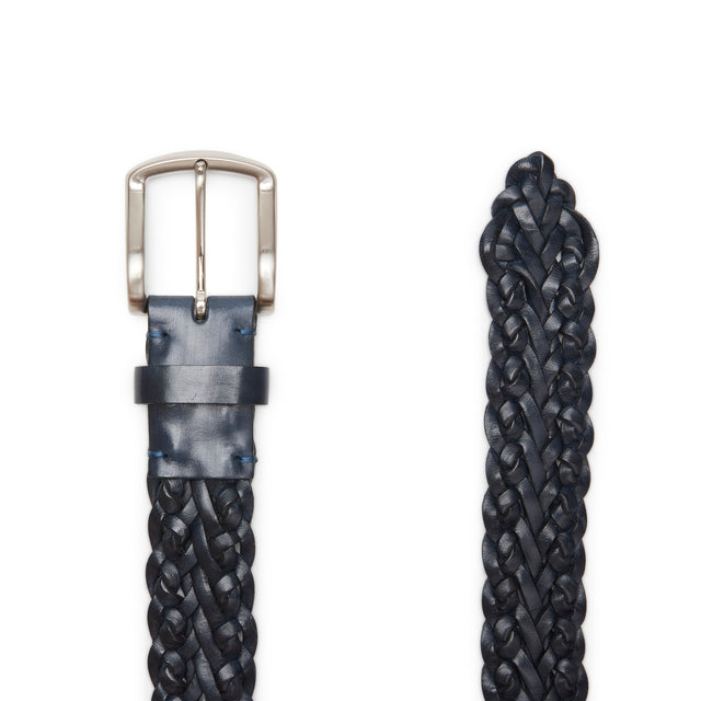 Ceinture en cuir tressé pour homme