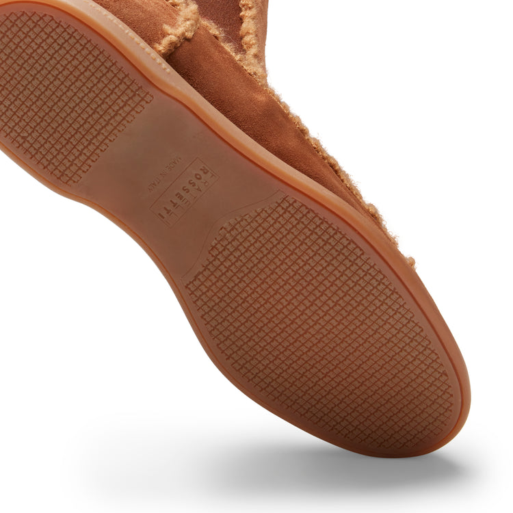 Chelsea boot in suede da donna color bruciato