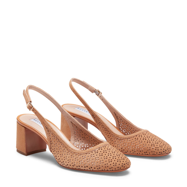 Sandalo sling back in suede