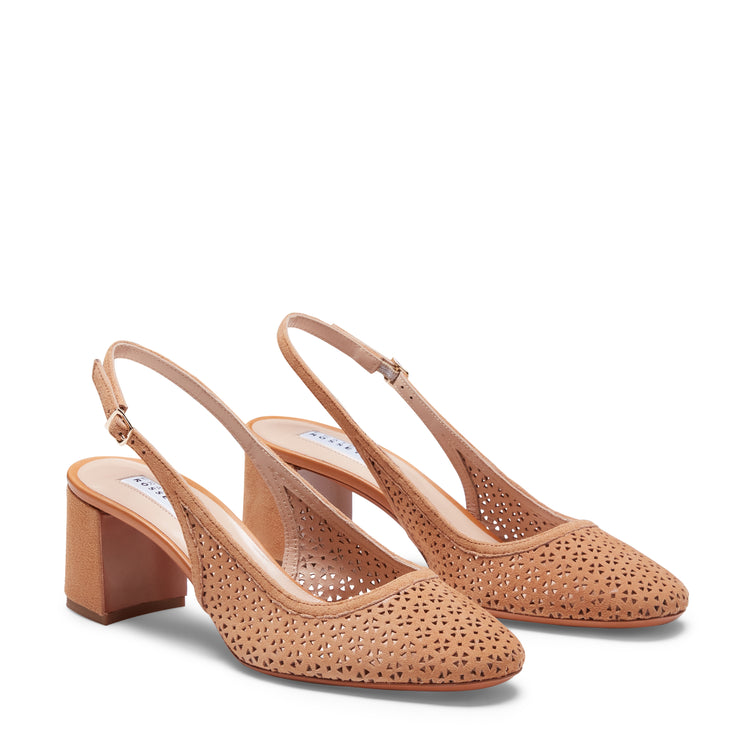 Sandalo sling back in suede