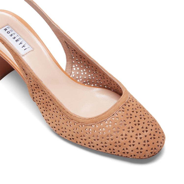 Sandalo sling back in suede