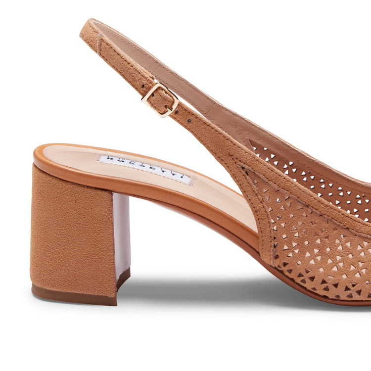 Sandalo sling back in suede