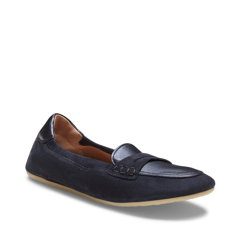 Mocassins slim plats en daim