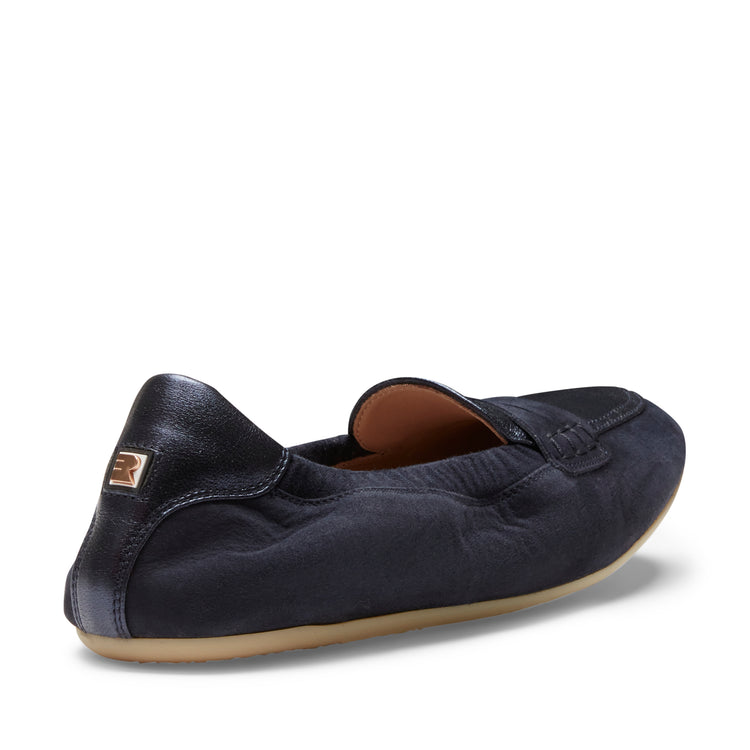 Mocassins slim plats en daim