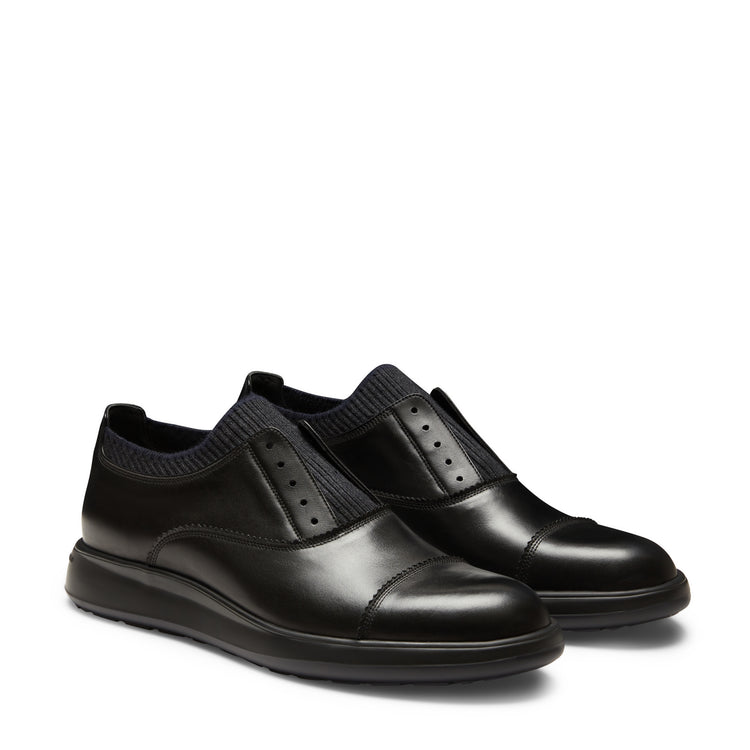Herren-Oxfordschuh aus schwarzem Leder