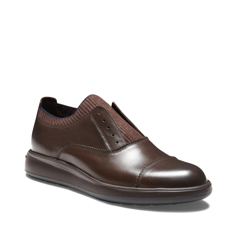 Men's ebony leather Oxford shoe