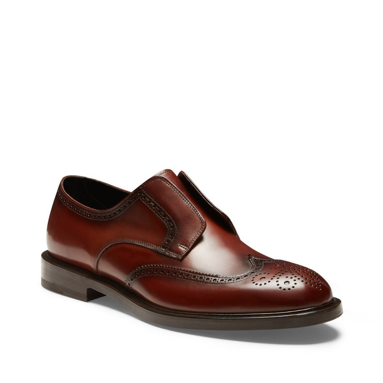 Derby Dandy in pelle da uomo color mandorla