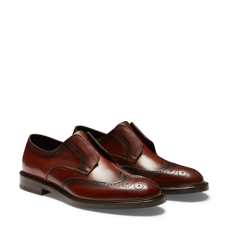 Derby Dandy in pelle da uomo color mandorla