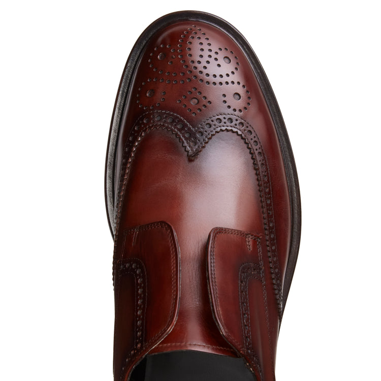 Derby Dandy in pelle da uomo color mandorla