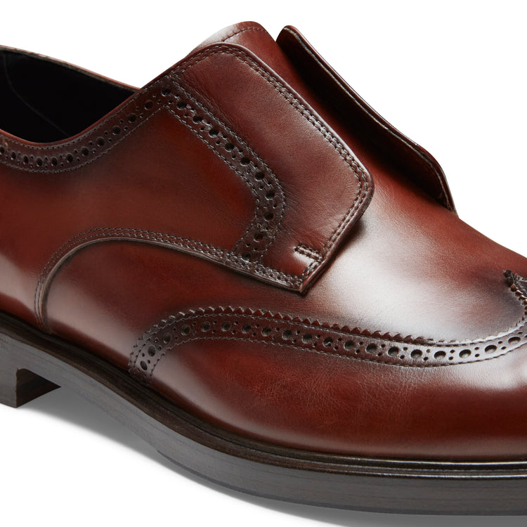 Derby Dandy in pelle da uomo color mandorla