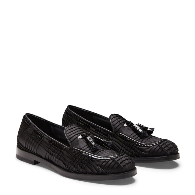 Mocassino Brera in raso da donna nero