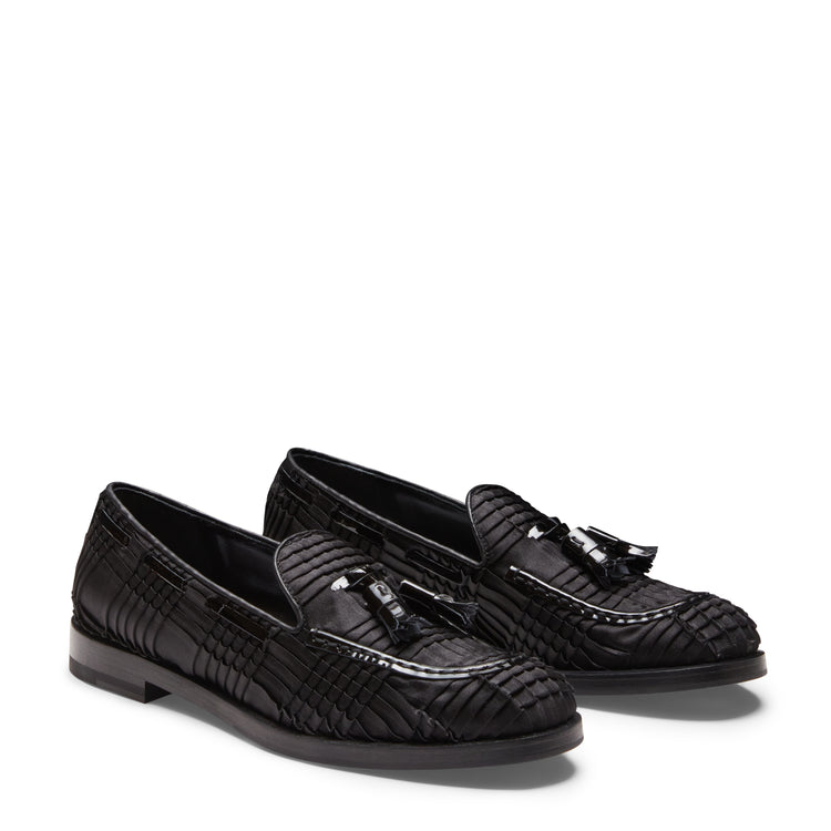 Mocassino Brera in raso da donna nero