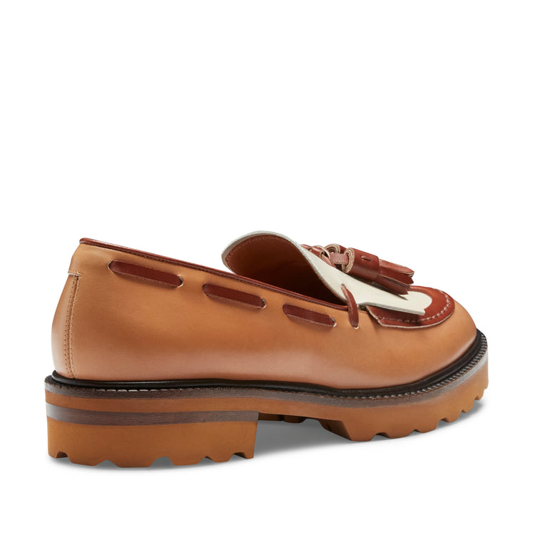 Mocassino Brera in pelle da donna noce e avorio