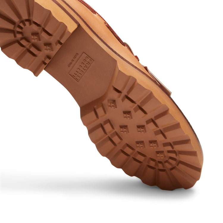 Mocassino Brera in pelle da donna noce e avorio