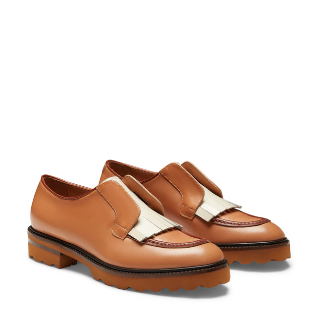 Derby Brera da donna avorio e mandorla