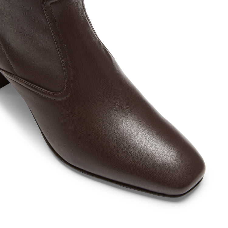 Stivaletto in pelle da donna marrone