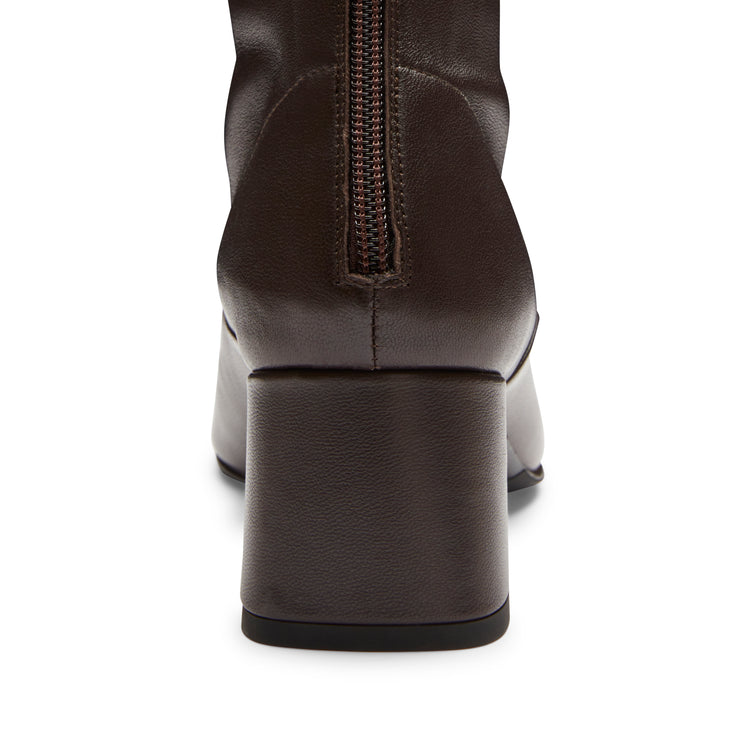 Stivaletto in pelle da donna marrone