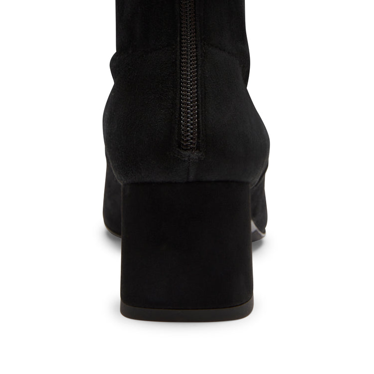Stivaletto con zip in suede da donna nero