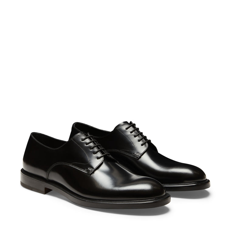 Zapato de cordones Derby de piel de color negro