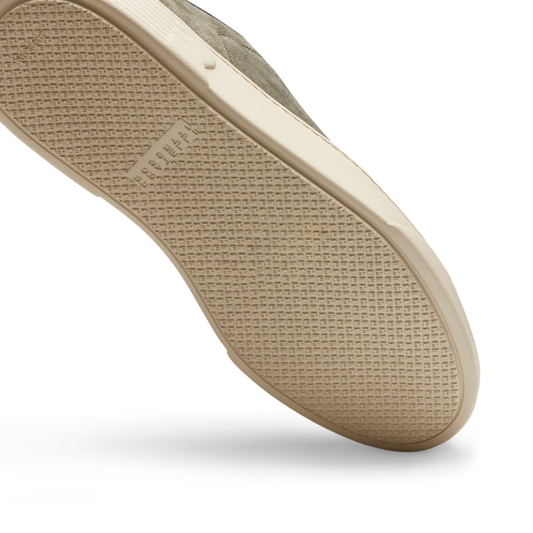 Sneaker in suede da uomo verde foresta