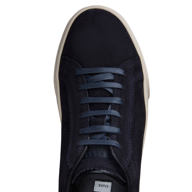Sneaker in suede da uomo blu marine
