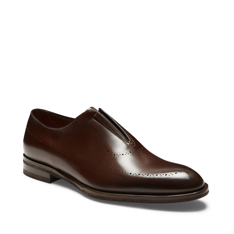 Slipper in pelle da uomo mogano