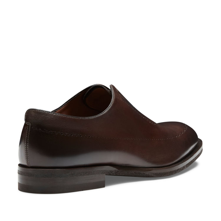 Slipper in pelle da uomo mogano