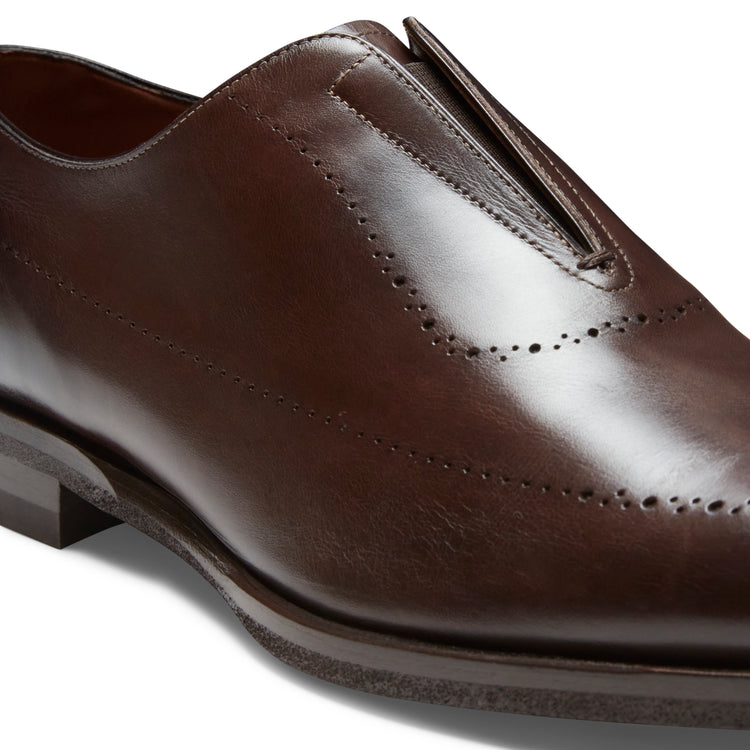 Slipper in pelle da uomo mogano