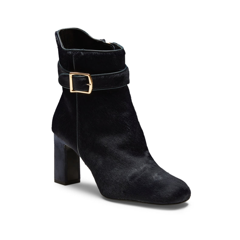 Stivaletto in pelle da donna blu marine