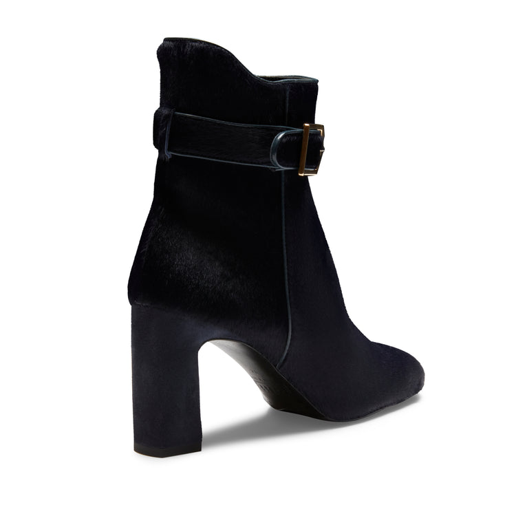 Stivaletto in pelle da donna blu marine