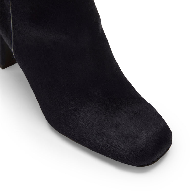 Stivaletto in pelle da donna blu marine