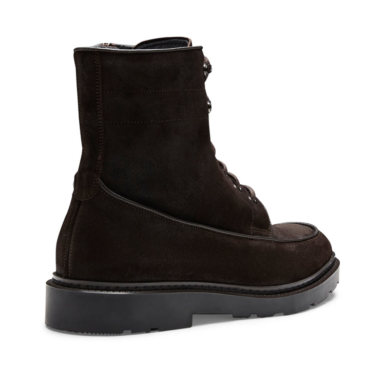 Bi-Material-Schnürstiefelette aus Wildleder für Herren