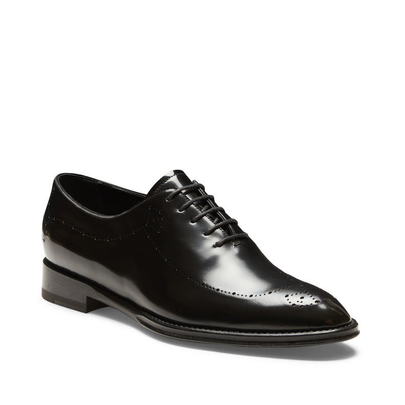 Francesina nera in pelle da donna