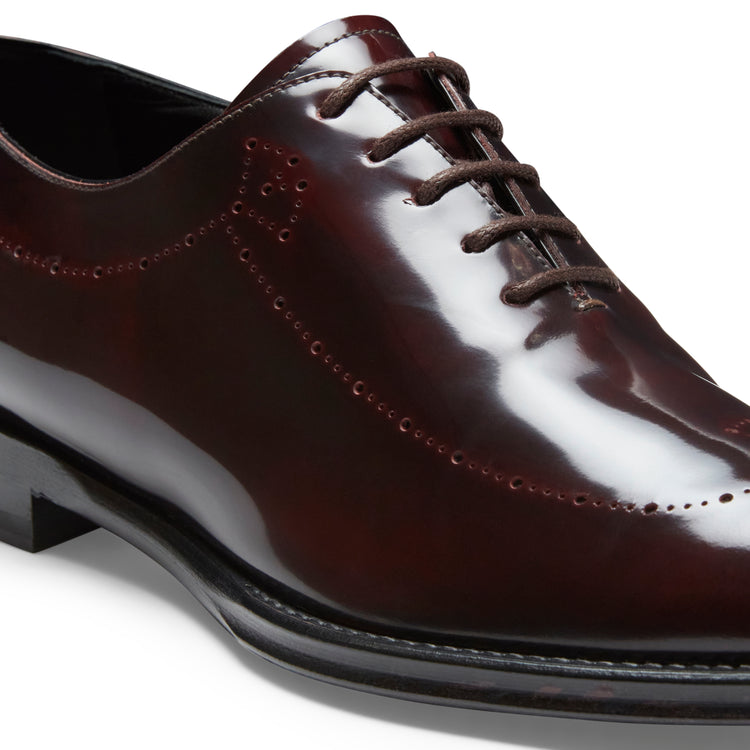 Damen-Oxfordschuh aus bordeauxfarbenem Leder