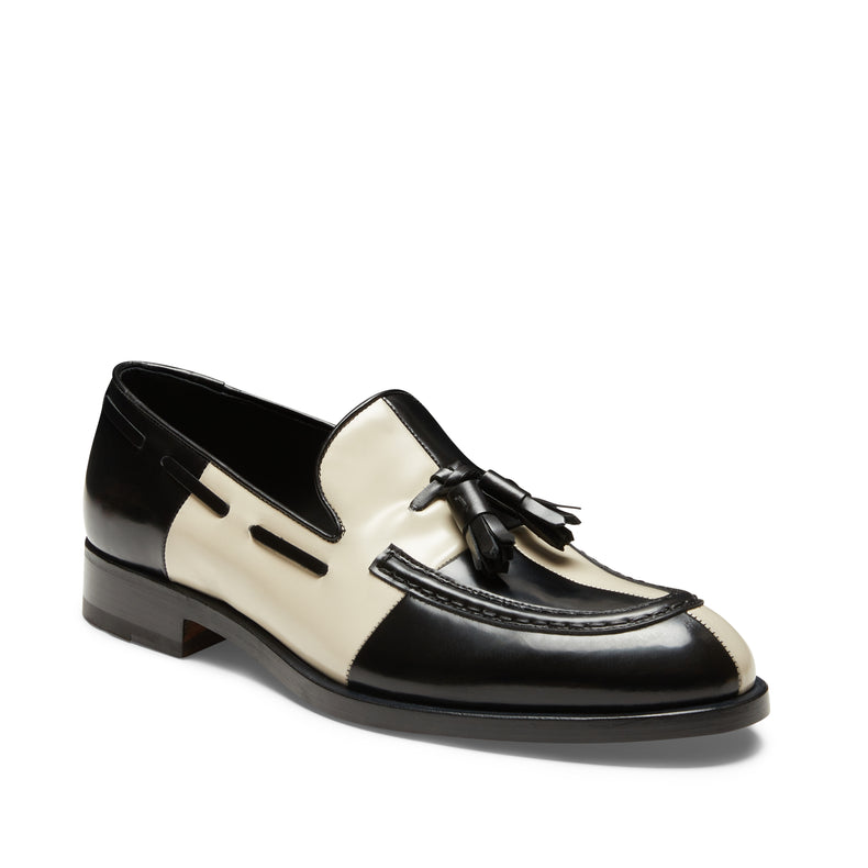 Mocassino Brera Damier uomo in pelle bicolore